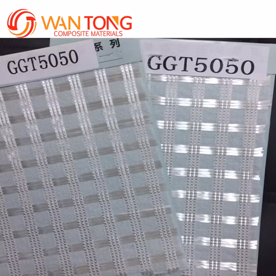 50/50kn グラスファイバー ジオグリッド複合不織布ジオテキスタイル アスファルト補強ジオグリッド